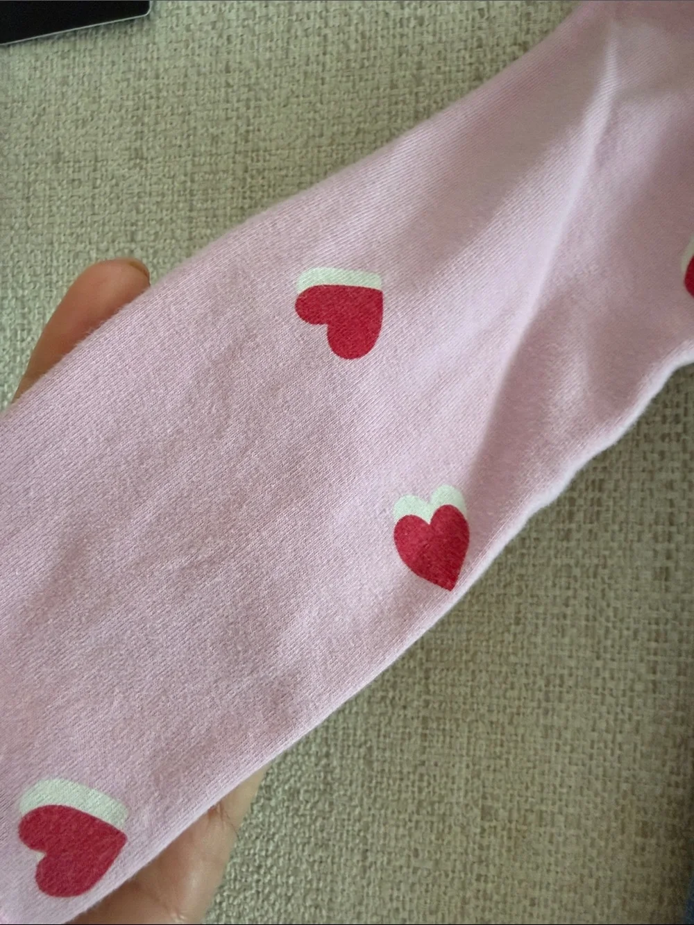 GAP Denim Heart Pinafore with Pink Heart Tee